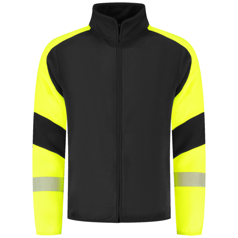 tricorp-redefined-fleecejack-reflective-306119-zwart-geel