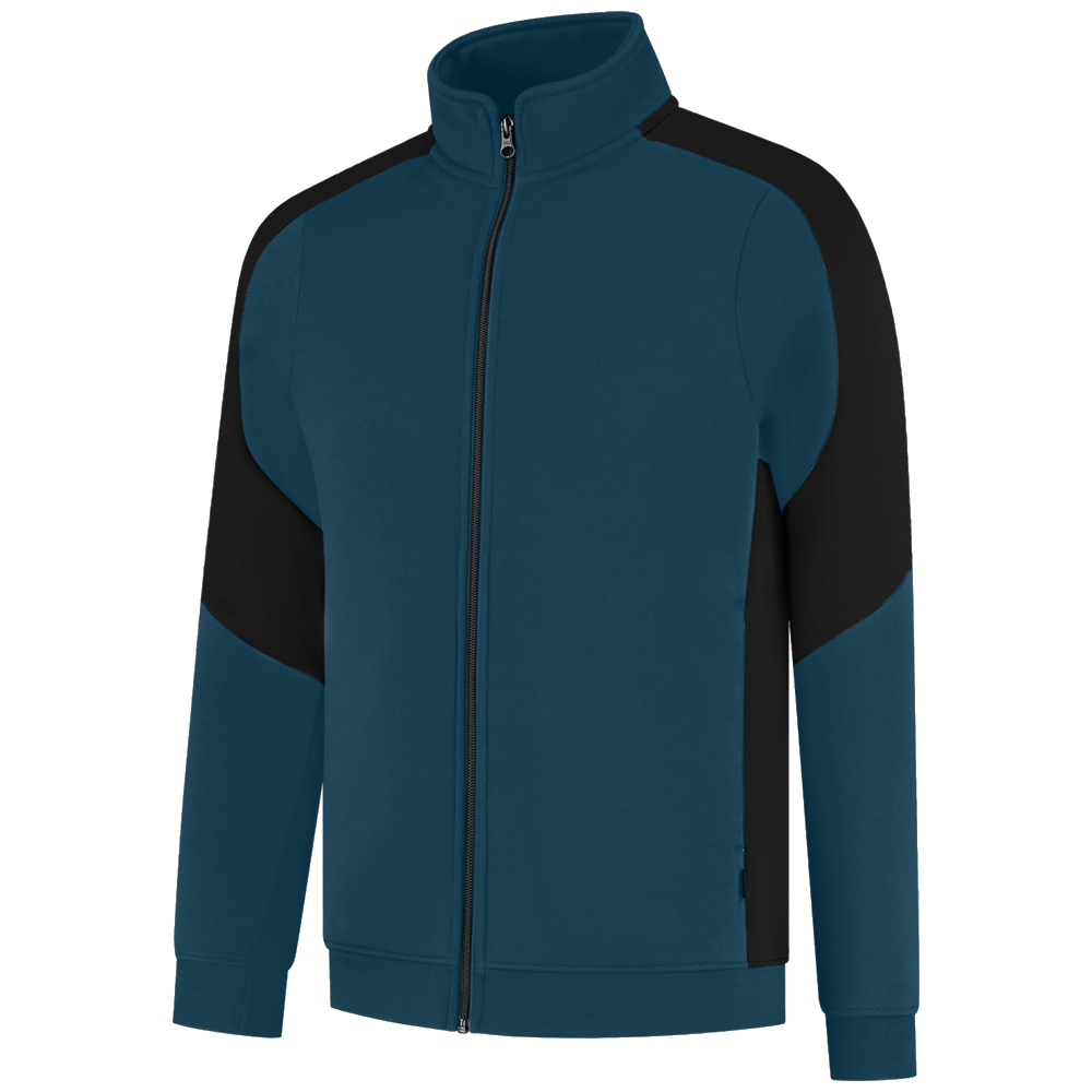 tricorp-redefined-sweatvest-bicolor-dames-306122-teal-zwart