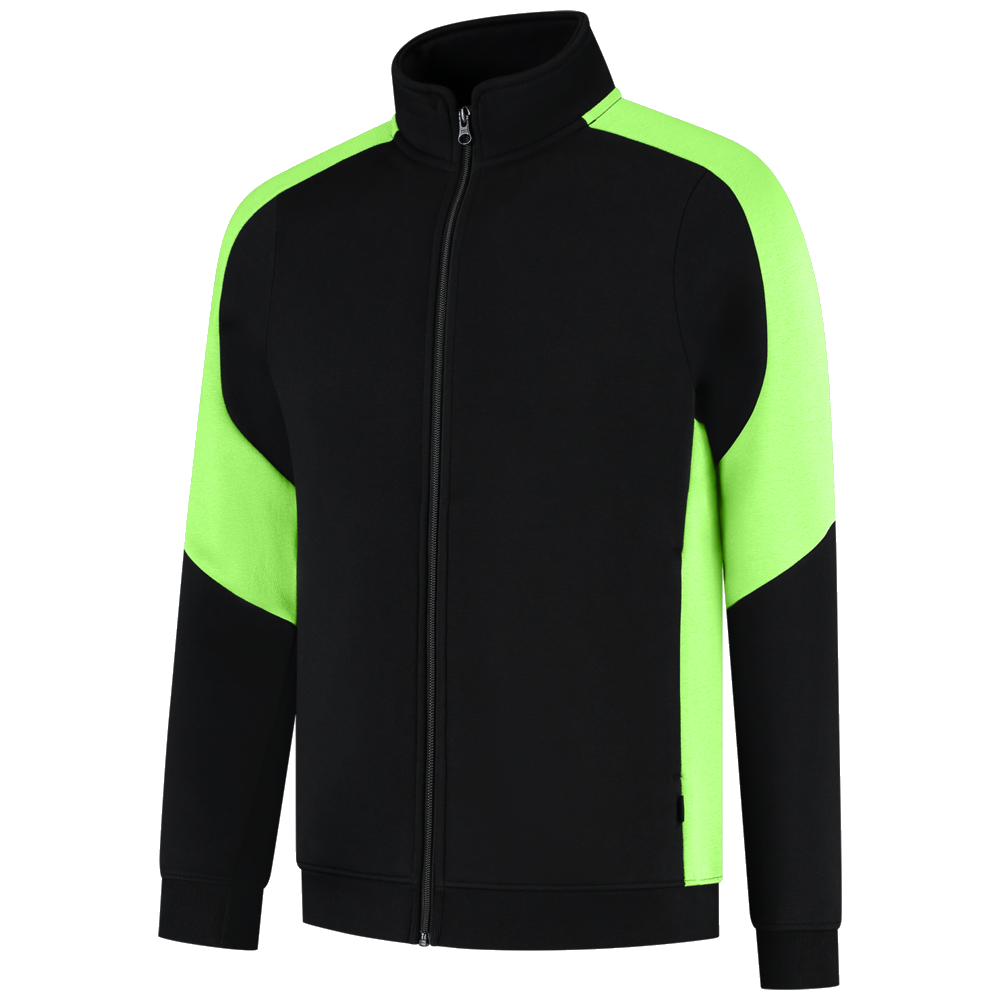 tricorp-redefined-sweatvest-bicolor-dames-306122-zwart-lime