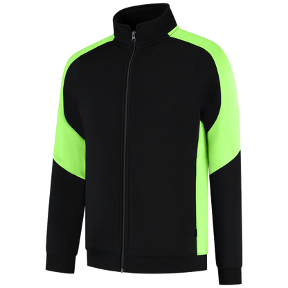 tricorp-redefined-sweatvest-bicolor-dames-306122-zwart-lime