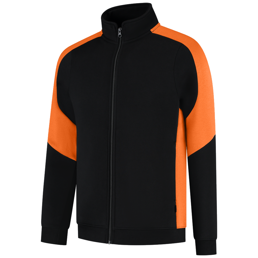 tricorp-redefined-sweatvest-bicolor-dames-306122-zwart-oranje