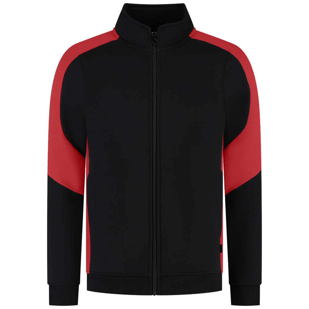 tricorp-redefined-sweatvest-bicolor-dames-306122-zwart-rood