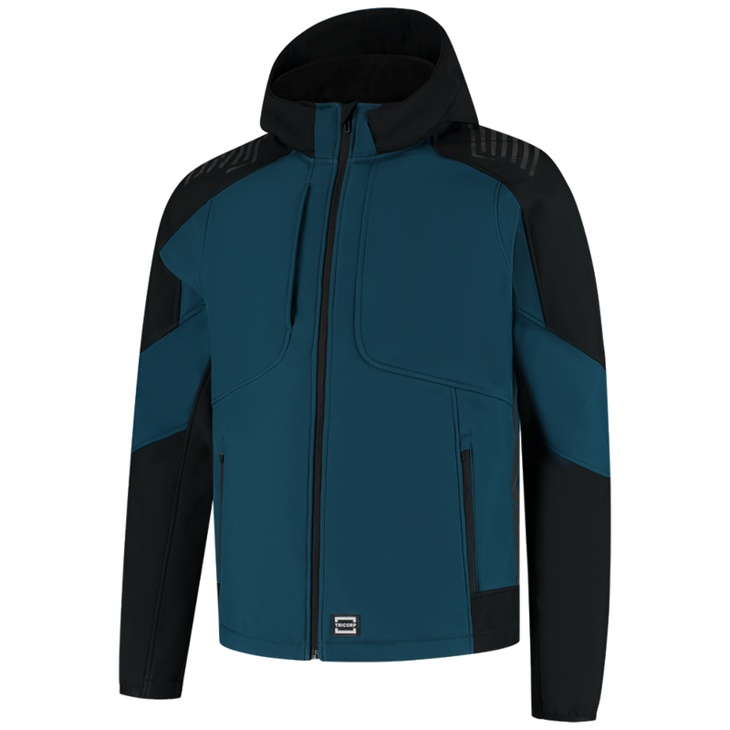 tricorp-redefined-softshell-capuchon-bicolor-406118-teal-zwart