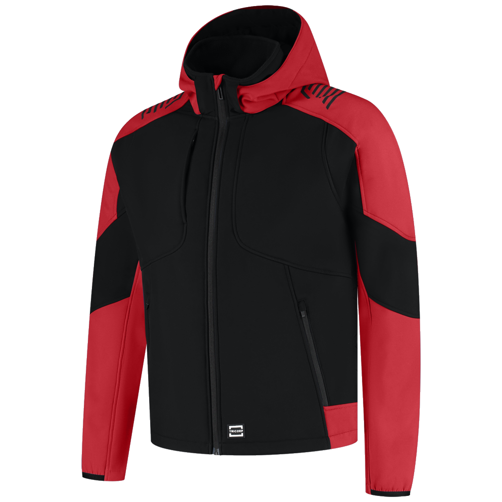 tricorp-redefined-softshell-capuchon-bicolor-406118-zwart-rood