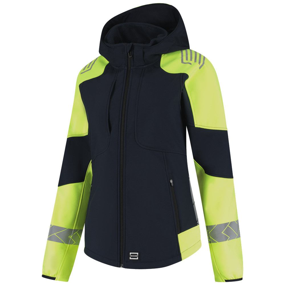 tricorp-redefined-softshell-capuchon-reflective-dames-406115-ink-geel