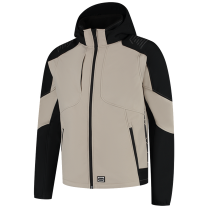 tricorp-redefined-softshell-capuchon-bicolor-406118-zand-zwart