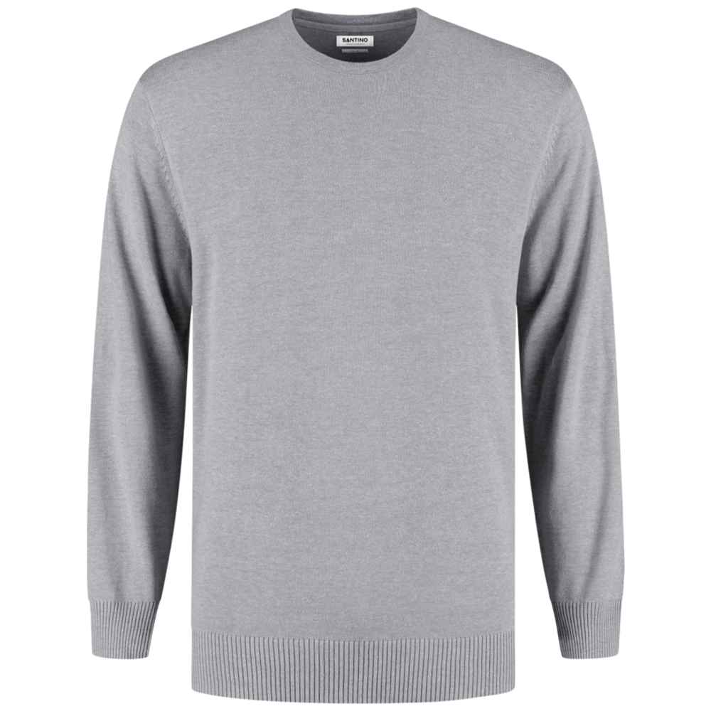 santino-basic-line-pullover-pisa-sport-grijs