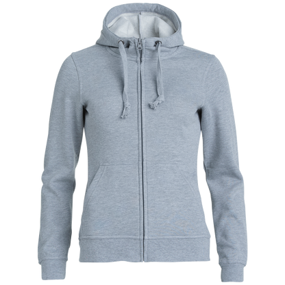 clique-basic-hoody-full-zip-dames-grijsmelange