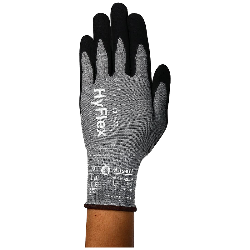 12 Paar Ansell HyFlex 11-571 werkhandschoenen