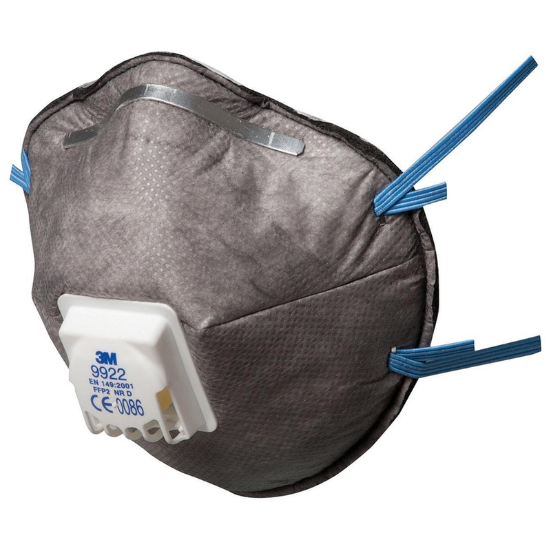 10 Stuks 3M 9922 stofmasker FFP2 NR D met ventiel