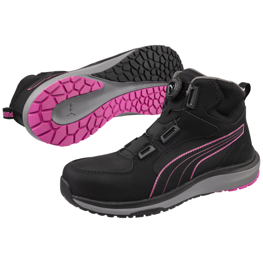 Puma Aspire Pink Disc Mid Draaisluiting Dames Werkschoen S3S 632950