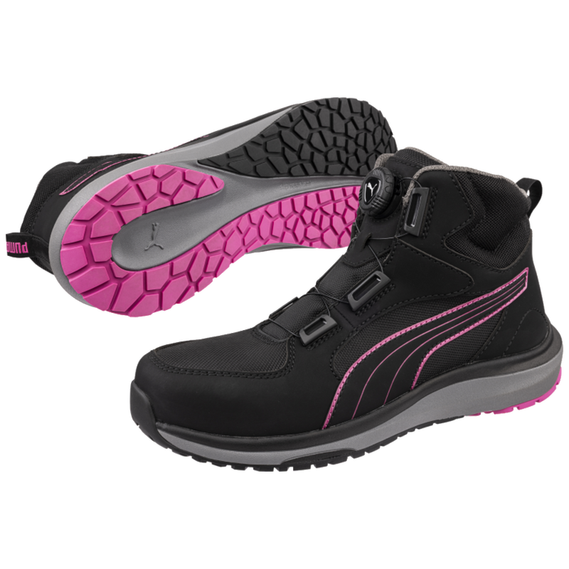 Puma Aspire Pink Disc Mid Draaisluiting Dames Werkschoen S3S 632950