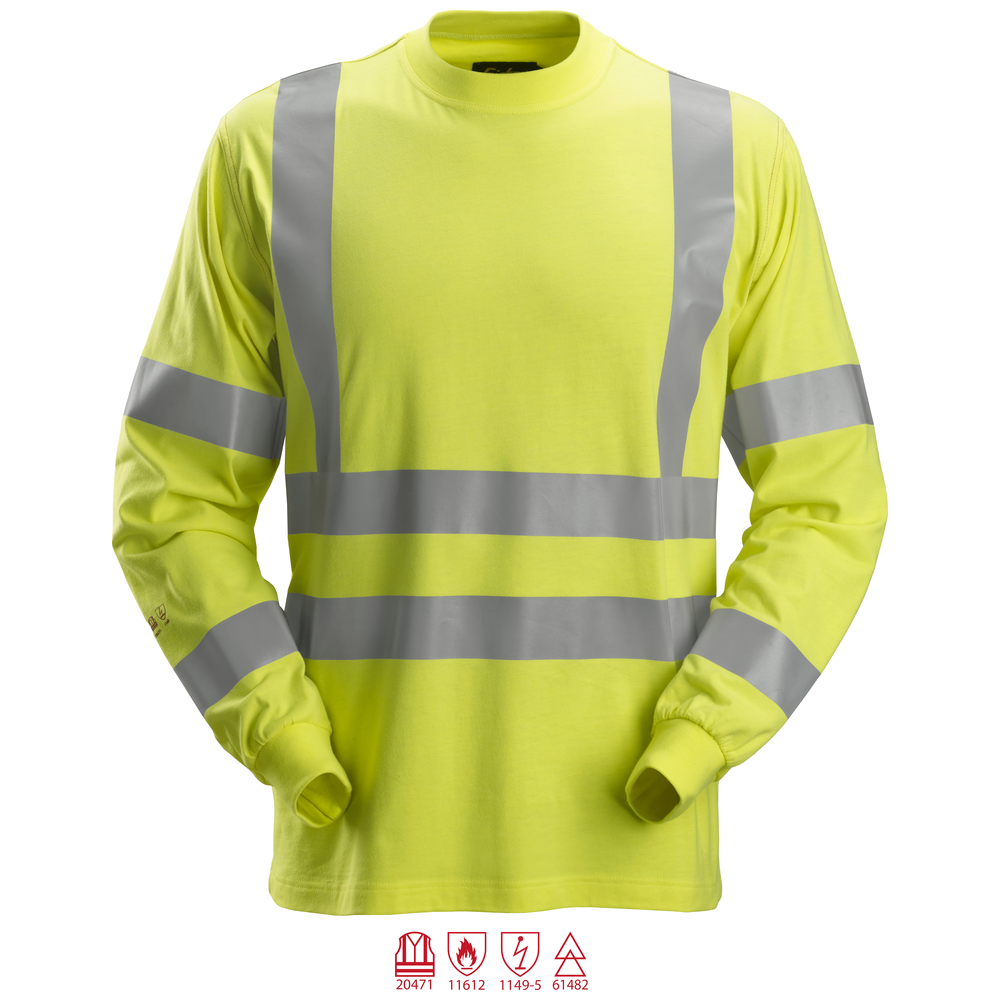 Snickers ProtecWork T-shirt Long Sleeves High-Vis KL3 2461