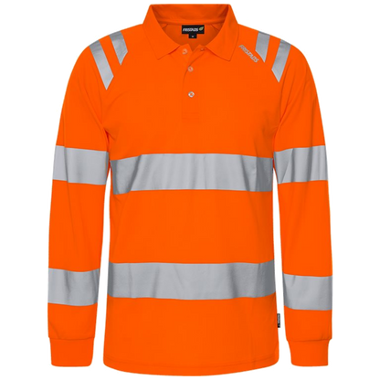 Fristads Trofta Hogezichtbaarheids poloshirt met lange mouw klasse 3 7864 GPST  301260