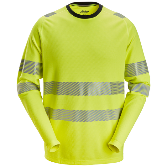 Snickers High-Vis KL2/3 T-shirt met Lange Mouwen 2431