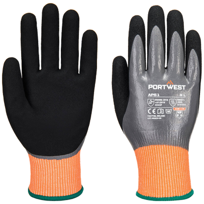 Portwest  Cut F15 Nitrile Aqua Glove AP51