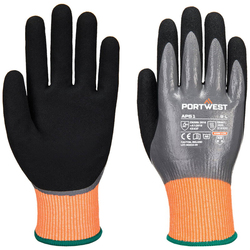 Portwest  Cut F15 Nitrile Aqua Glove AP51