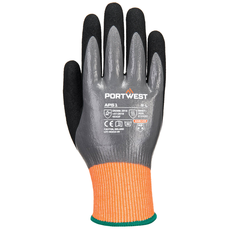 Portwest  Cut F15 Nitrile Aqua Glove AP51