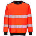 Portwest PW3 Hi-Vis Crewneck Sweatshirt CL.3 CL.3 PW379