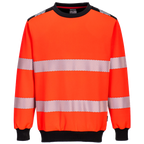 Portwest PW3 Hi-Vis Crewneck Sweatshirt CL.3 CL.3 PW379