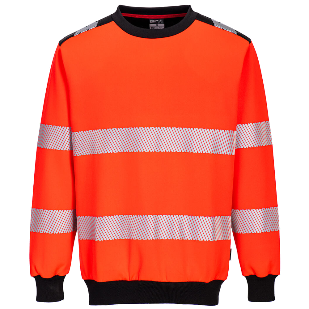 Portwest PW3 Hi-Vis Crewneck Sweatshirt CL.3 CL.3 PW379