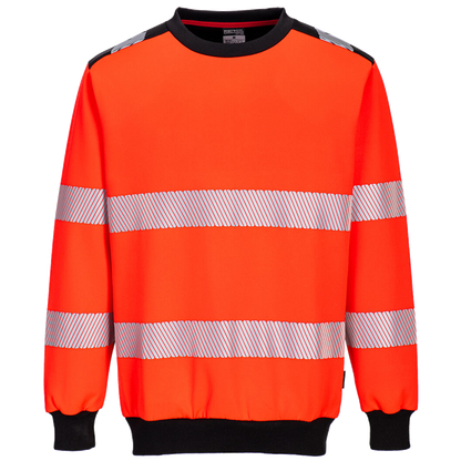 Portwest PW3 Hi-Vis Crewneck Sweatshirt CL.3 CL.3 PW379