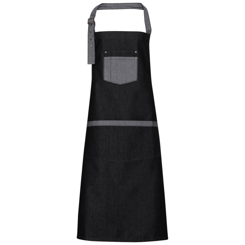 Premier DomainContrast denim bib apron PR127