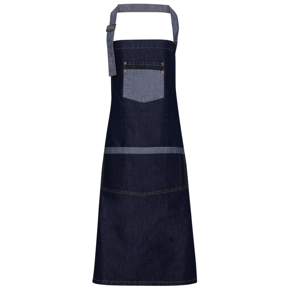 Premier DomainContrast denim bib apron PR127