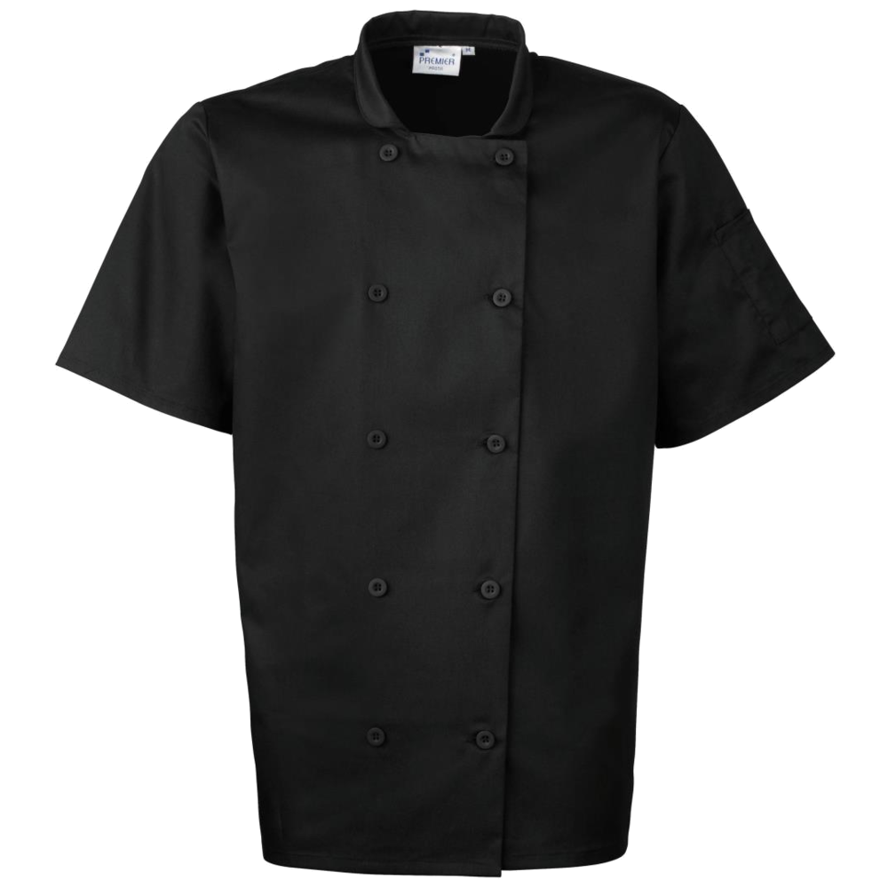 Premier Short Sleeve Chefs Jacket PR656