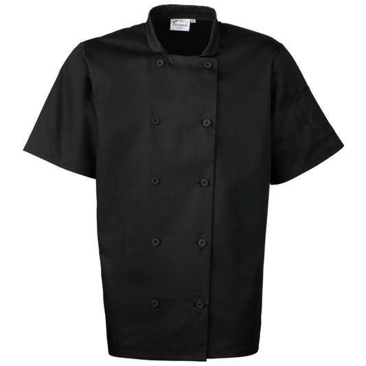 Premier Short Sleeve Chefs Jacket PR656