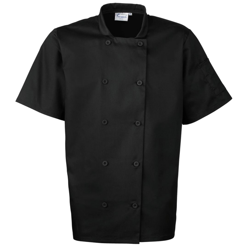 Premier Short Sleeve Chefs Jacket PR656