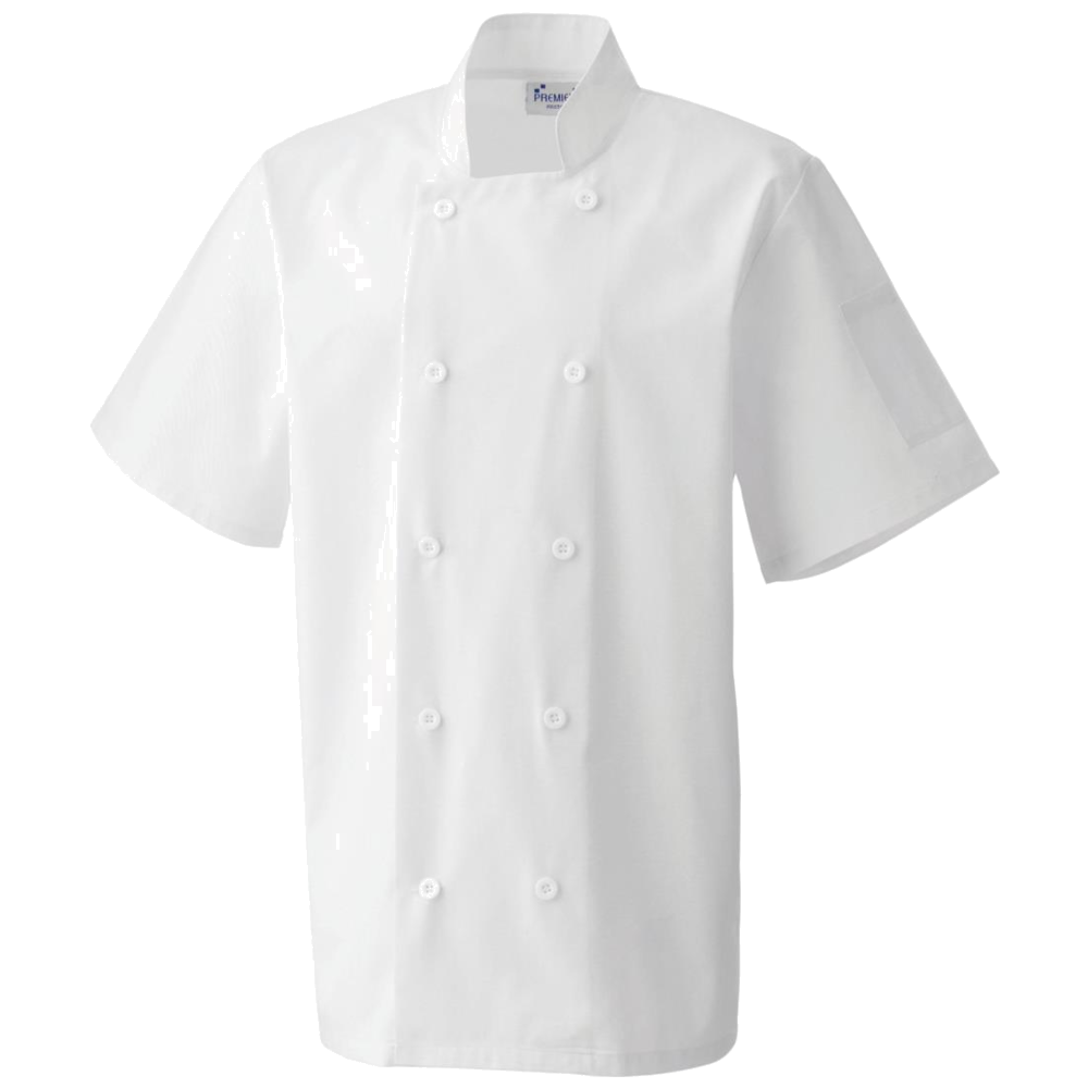 Premier Short Sleeve Chefs Jacket PR656