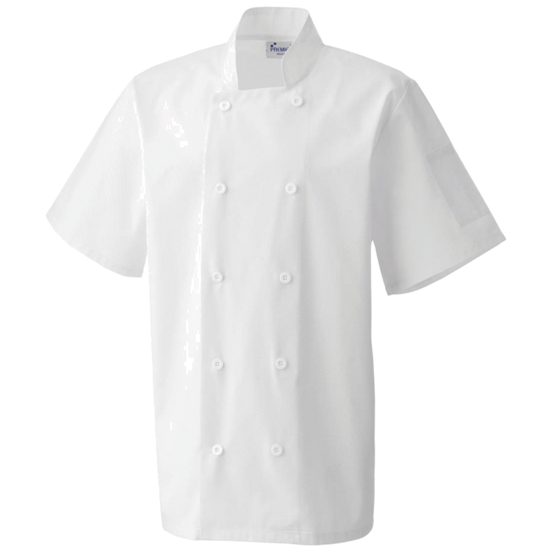 Premier Short Sleeve Chefs Jacket PR656
