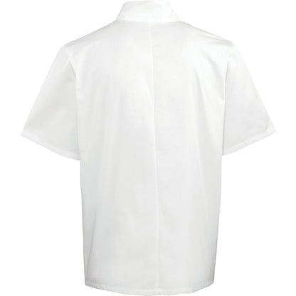 Premier Studded Front Short Sleeve Chefs Jacket PR664