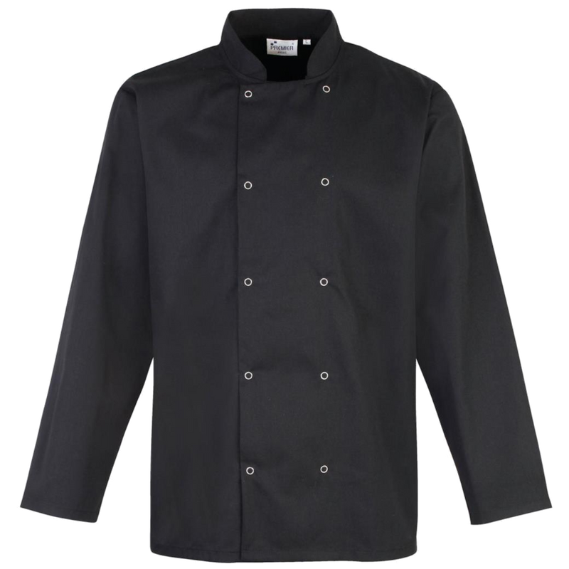 Premier Long Sleeve Press Stud Chefs Jacket PR665