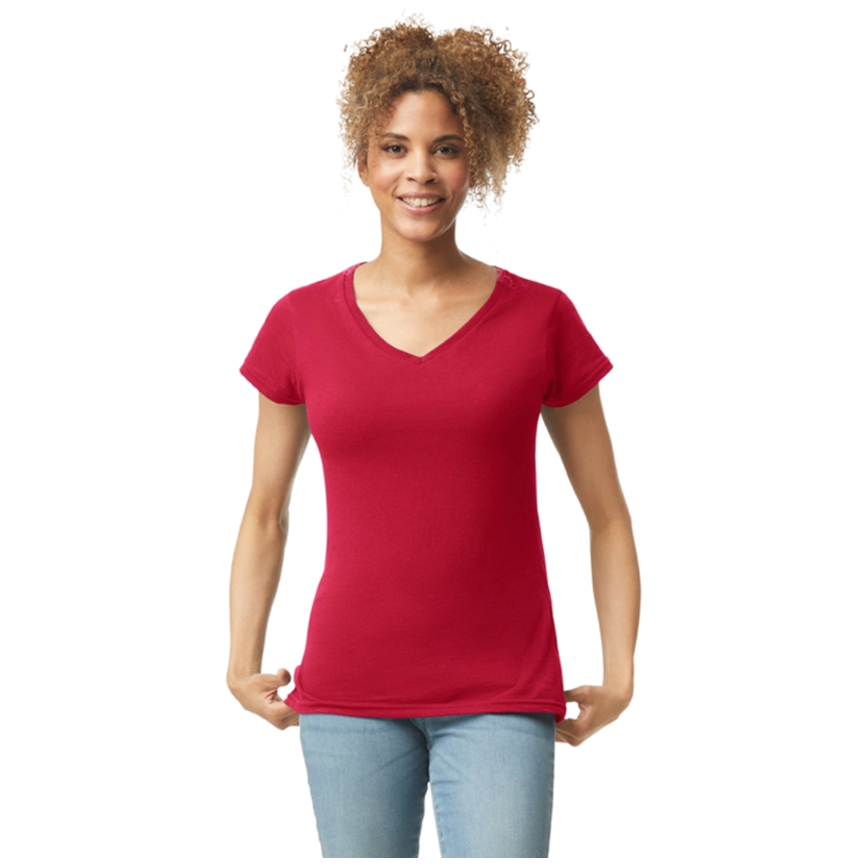 Gildan T-shirt V-Neck SoftStyle SS for her G64V00L