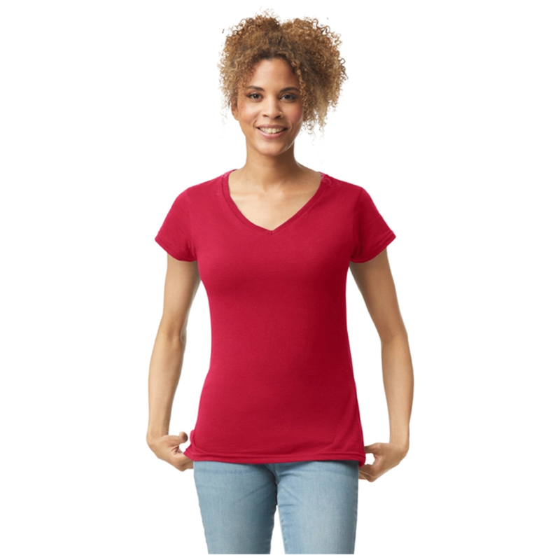 Gildan T-shirt V-Neck SoftStyle SS for her G64V00L