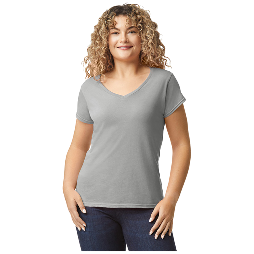 Gildan T-shirt V-Neck SoftStyle SS for her G64V00L