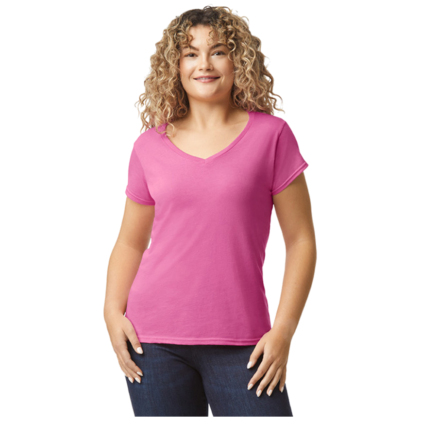Gildan T-shirt V-Neck SoftStyle SS for her G64V00L