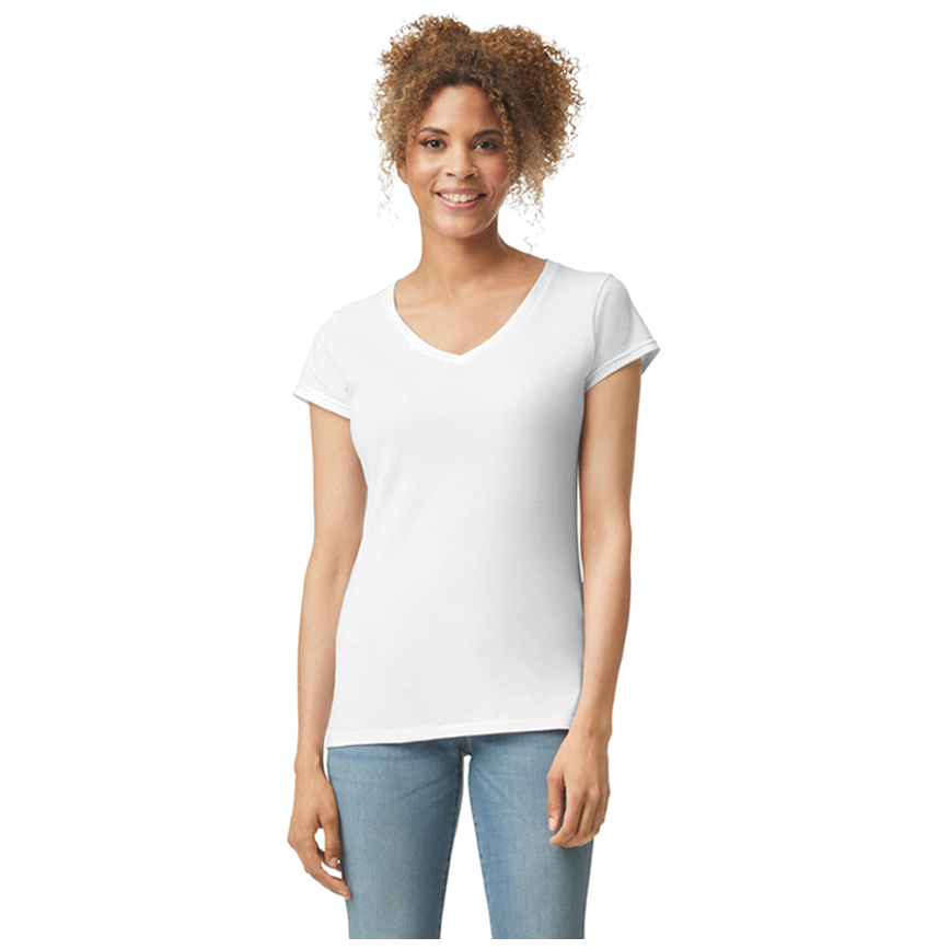 Gildan T-shirt V-Neck SoftStyle SS for her G64V00L