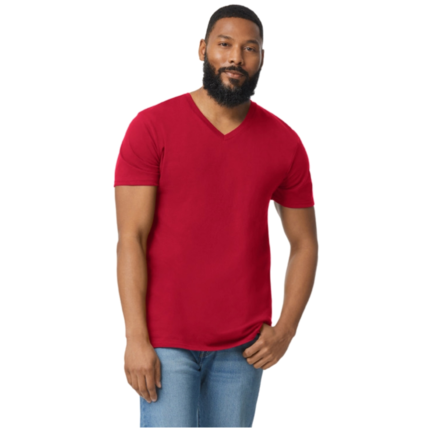 Gildan T-shirt V-Neck SoftStyle SS for him G64V00