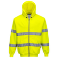 Portwest Hi-Vis Zip Front Hoodie CL.3 B305