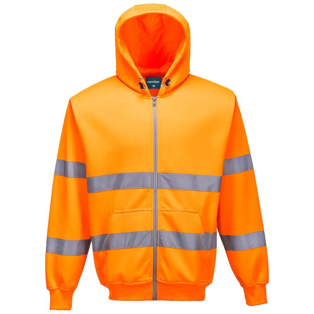 Portwest Hi-Vis Zip Front Hoodie CL.3 B305