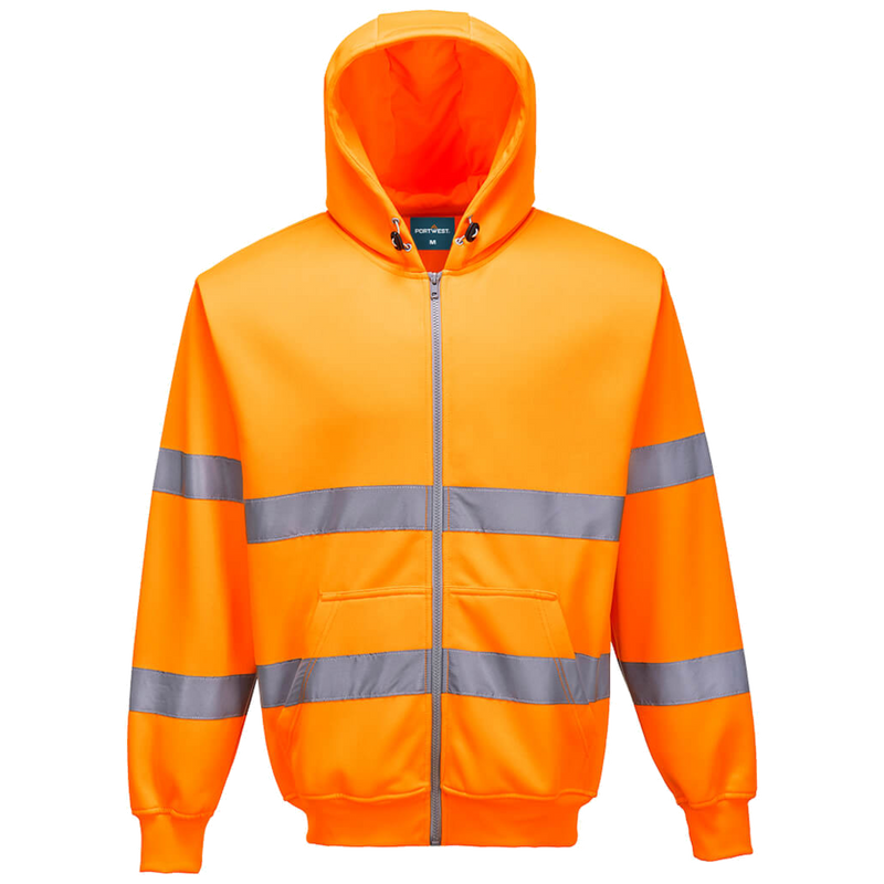 Portwest Hi-Vis Zip Front Hoodie CL.3 B305