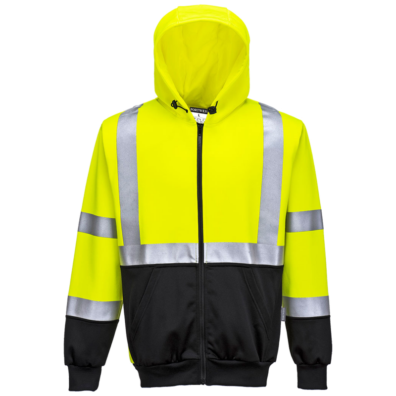 Portwest Hi-Vis Bicolor Zipped Hoodie CL.3 B315
