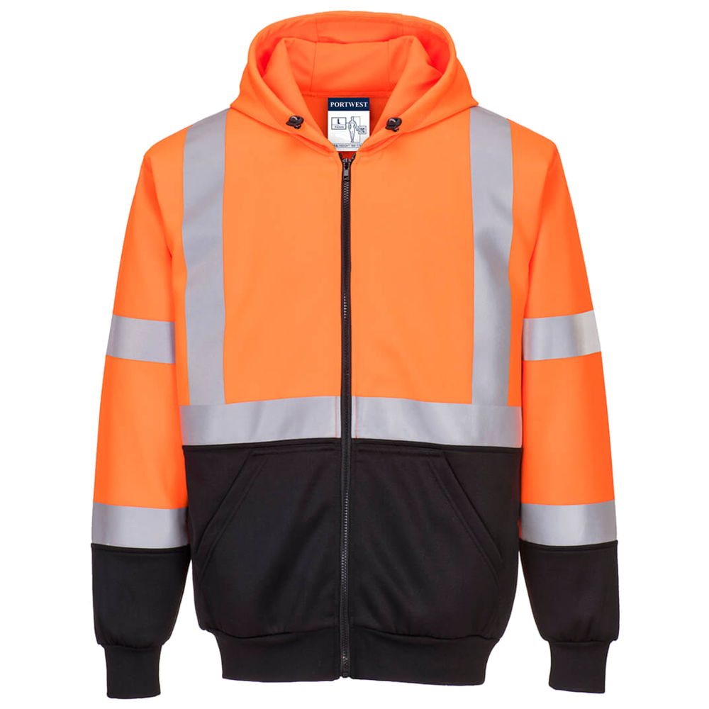 Portwest Hi-Vis Bicolor Zipped Hoodie CL.3 B315