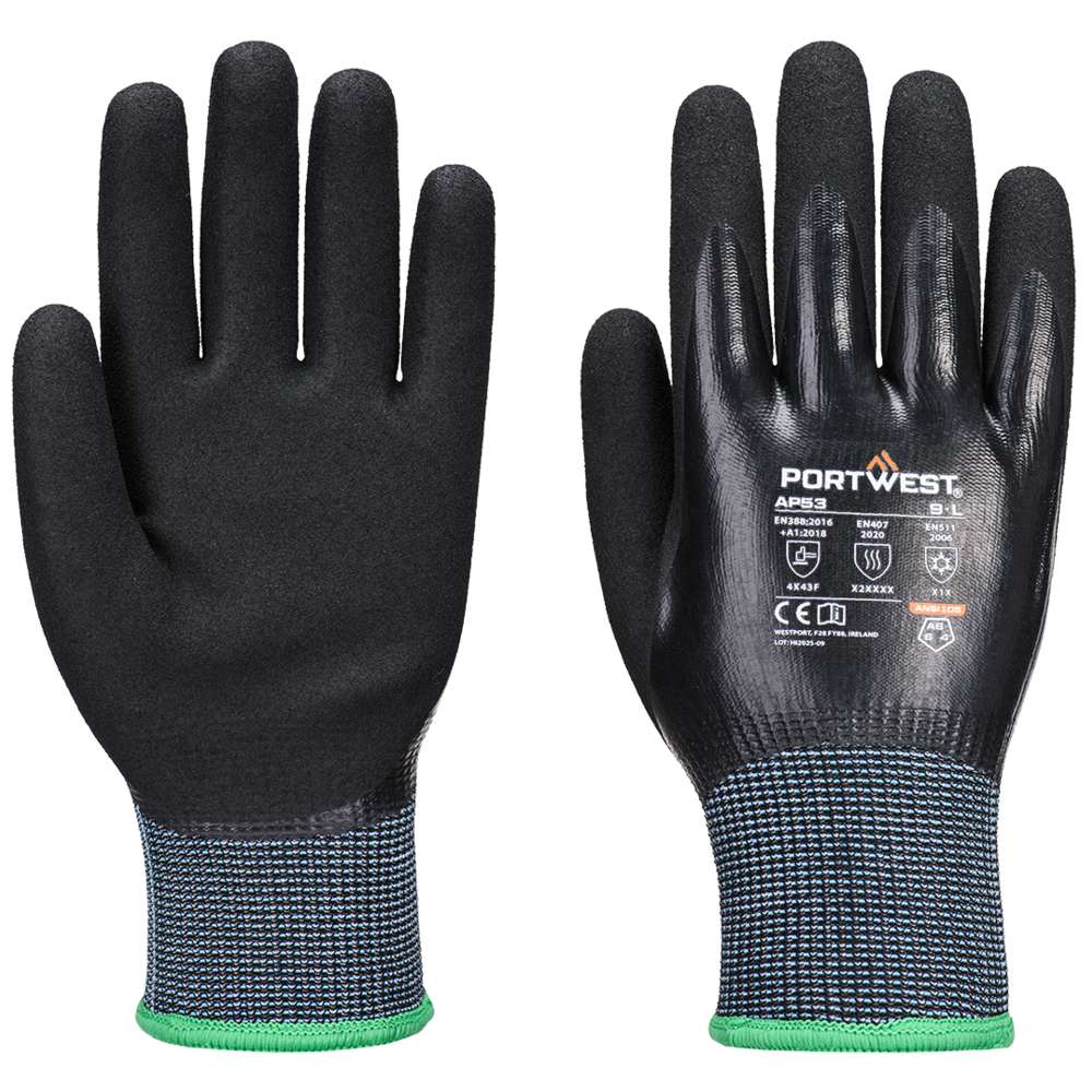 Portwest Cold F15 Nitrile Aqua Cut Handschoen AP53