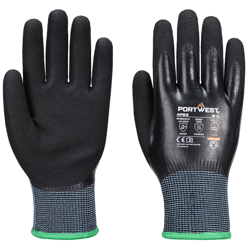 Portwest Cold F15 Nitrile Aqua Cut Handschoen AP53