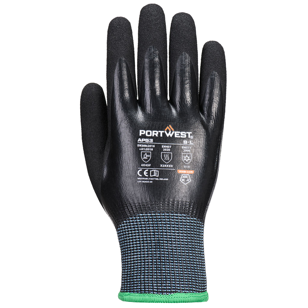 Portwest Cold F15 Nitrile Aqua Cut Handschoen AP53