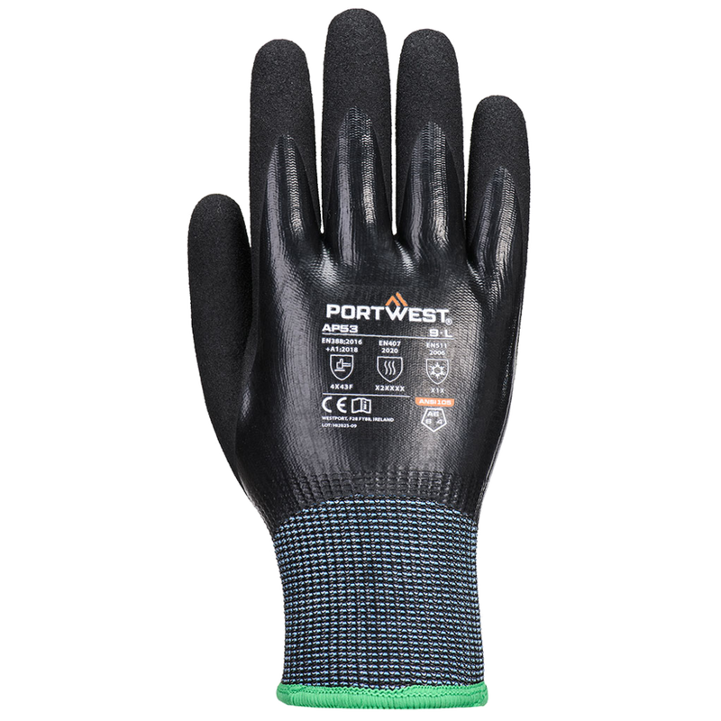 Portwest Cold F15 Nitrile Aqua Cut Handschoen AP53